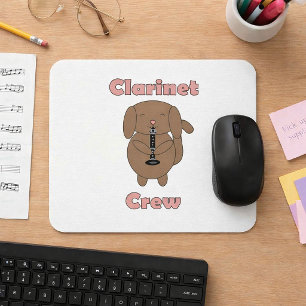 Cute Clarinet Crew Puppy Musician Mouse Mat
