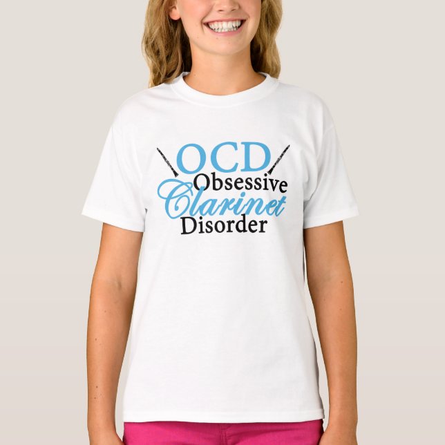 Cute Clarinet Humour Girl's T-Shirt (Front)