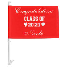 Cute Class of 2021 Red Personalise
