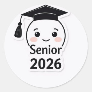 Cute Class of 2026 Senior Graduation Sticker