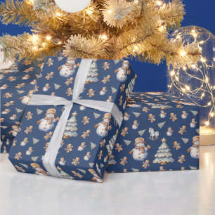 Cute Classic Christmas Snowman Wrapping Paper