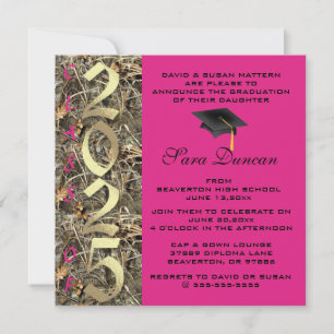 Cute Classic Country Camo 2025 Graduation Invite