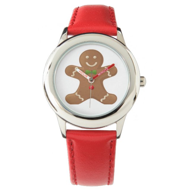 Cute classic gingerbread man watch (Front)