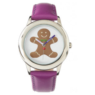 Cute classic gingerbread man watch