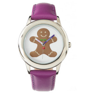 Cute classic gingerbread man watch