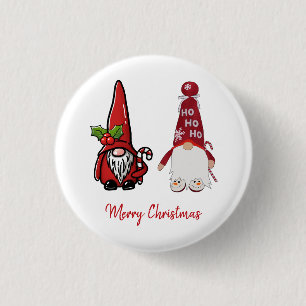 Cute Classic Gnomes Custom Christmas 3 Cm Round Badge