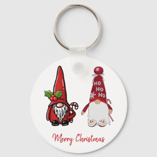 Cute Classic  Gnomes Custom Christmas Key Ring