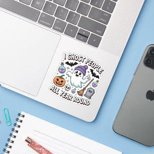 Cute Classic Halloween Funny Ghost Quote Die-Cut