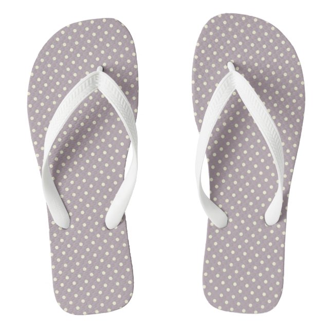 Cute classic pastel polka dots design flip flops (Footbed)