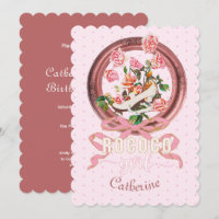 Cute Classic Pink Rococo Girl Roses Bow Shoe