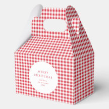 Cute Classic Red Gingham Holiday Custom Cookie