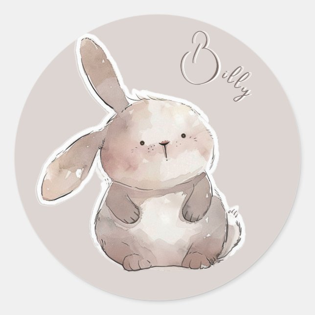 Cute Classic Round Sticker (Front)