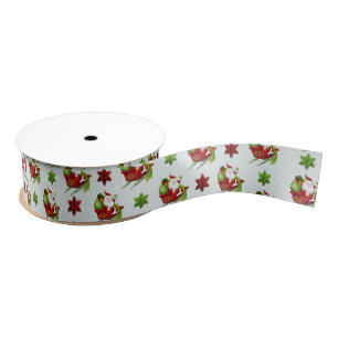 Cute Classic Santa Whimsey HOLIDAY GIFT DECOR Grosgrain Ribbon