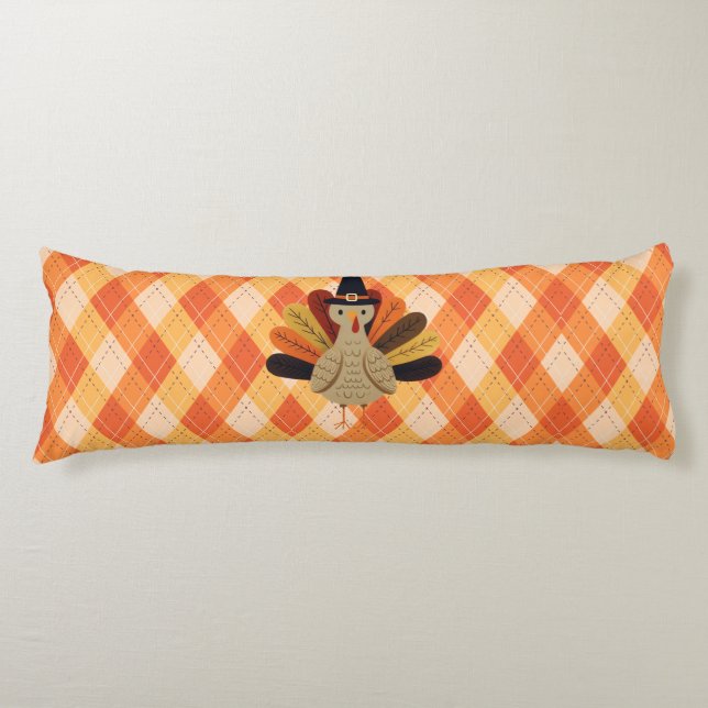 Cute, classic/vintage Thanksgiving Turkey Body Cushion (Front)