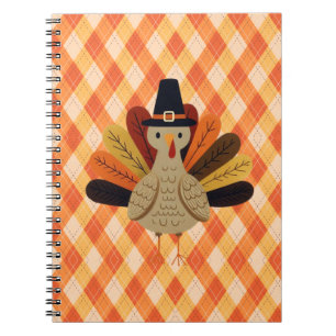 Cute, classic/vintage Thanksgiving Turkey Notebook