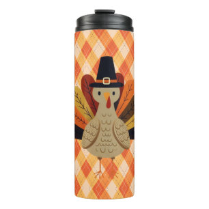 Cute, classic/vintage Thanksgiving Turkey Thermal Tumbler
