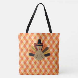 Cute, classic/vintage Thanksgiving Turkey Tote Bag