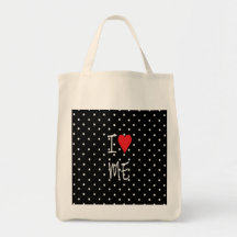 Cute Classy Black White Polka Dot Red Heart Love