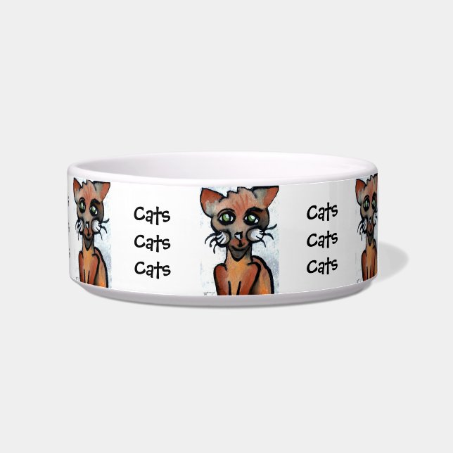 Cute Classy Cat Funny Pet Food Bowl (Right)