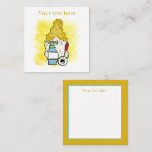 cute cleaning business add text gnome  card