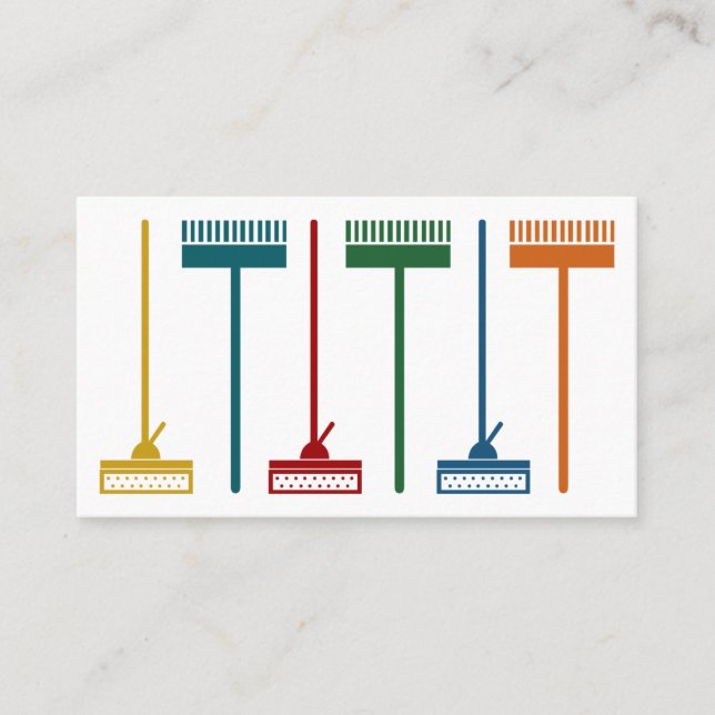 Cute Cleaning Service Business Cards (Front)
