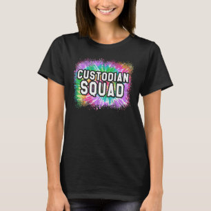Cute Cleaning Staff Custodian Squad Appreciate Tie T-Shirt