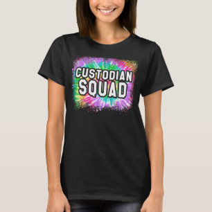 Cute Cleaning Staff Custodian Squad Appreciate Tie T-Shirt