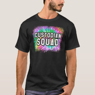 Cute Cleaning Staff Custodian Squad Appreciate Tie T-Shirt