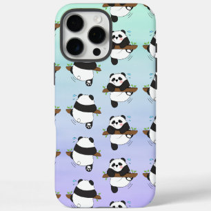 Cute Climbing Panda Double Side Front Back iPhone 16 Pro Max Case
