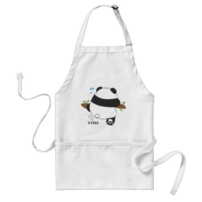 Cute Climbing Panda Double Side Front Back Standard Apron (Front)