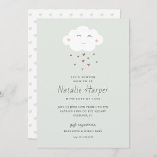 Cute Cloud Baby Shower Invitation