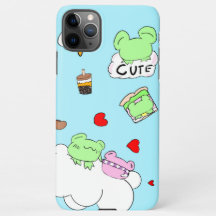 Cute cloud food frog phone case