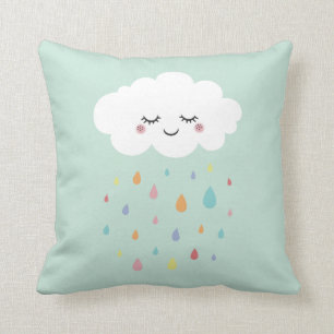 Cute Cloud Rainbow Throw Pillow Baby Nursery Decor