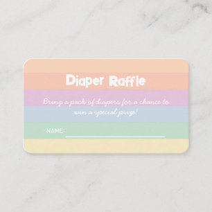 Cute Cloud Raindrops Baby Shower Diaper Raffle Enclosure Card