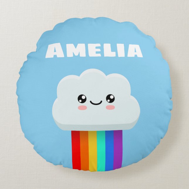 Cute cloud round cushion (Front)
