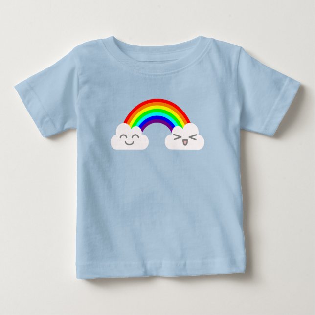 Cute Clouds and a Rainbow T-Shirt (Front)
