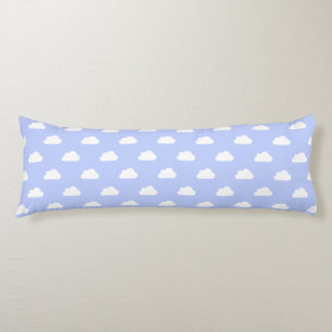 Cute Clouds White on Blue Body Cushion