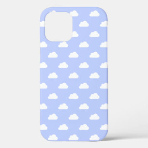 Cute Clouds White on Blue iPhone 12 Pro Case