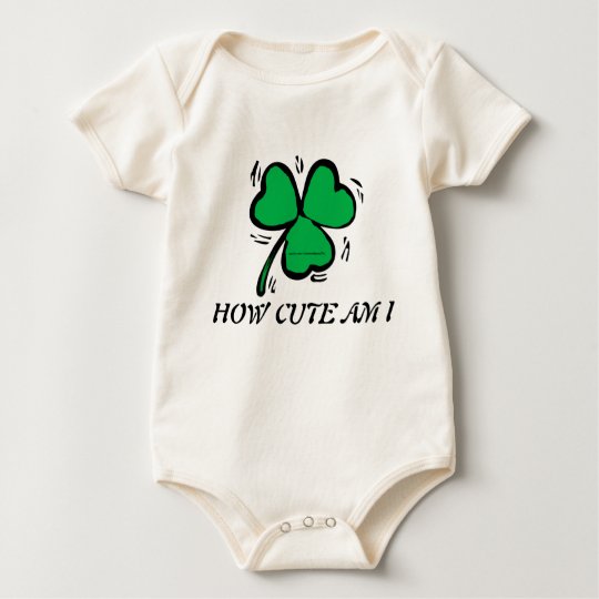 Cute Clover Irish Baby Sleeper Baby Bodysuit