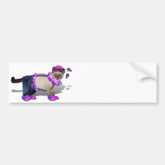 Cute Clown Kitty Bumper Sticker