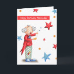 Cute Clown Personalised Happy Birthday Card<br><div class="desc">Personalised birthday card with an illustration of a cute clown. Birthday cards with clowns don't have to be scary. Personalise it with your own message. Illustrated and designed by Patricia Alvarez.</div>
