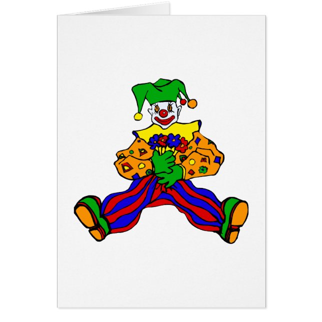 Cute clown with flowers (Front)