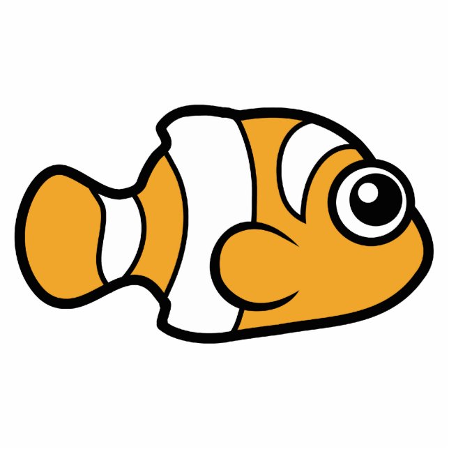 Cute Clownfish Photo Sculpture Decoration (Front)