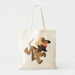 Cute Clownish Cartoon Afghan Hound Bag