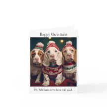 Cute Clumber Spaniels Christmas Card