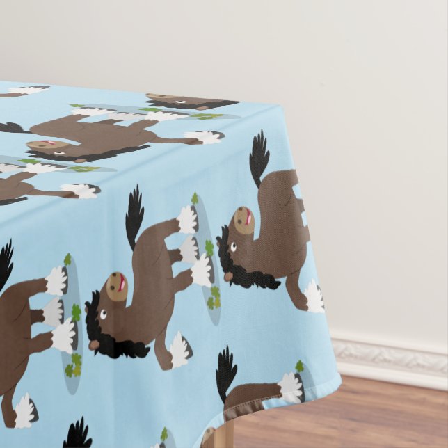 Cute Clydesdale draught horse cartoon illustration Tablecloth (In Situ)