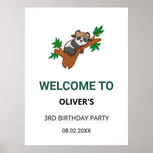 Cute Coala Wild Animal Jungle Kids Birthday Party Poster