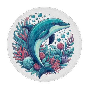 Cute, coastal/nautical dolphin cutting board