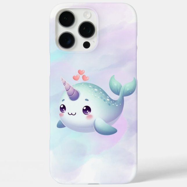 Cute/coastal/nautical narwhal  Case-Mate iPhone case (Back)