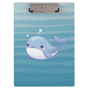 Cute, coastal/nautical whale clipboard